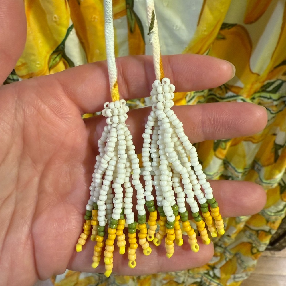FARM Rio Yellow White Banana Print Maxi Dress - Picture 5 of 5